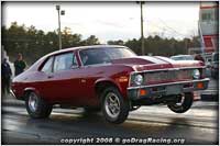 The Big Block Powered Nova Of Carey Cable Sr. Launching To Another Index Racing Victory.  An NSCA Champion